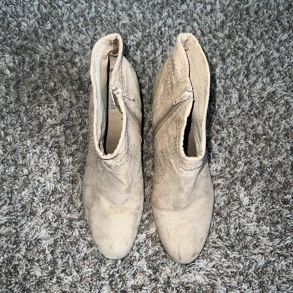 A.N.A Tan Suede Heeled Booties Size 11 - Picture 4 of 7